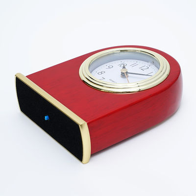 Red Rosewood Desk Clock Hotel Guest Room Supplies Hotel Alarm Clock