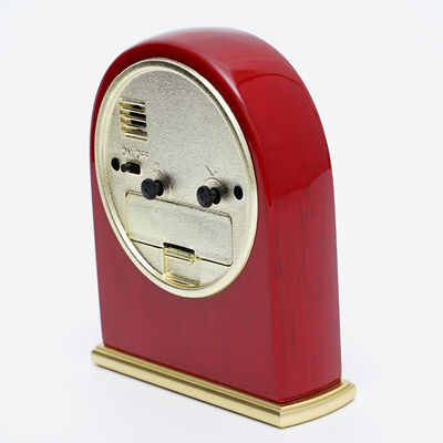 Red Rosewood Desk Clock Hotel Guest Room Supplies Hotel Alarm Clock