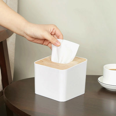 PP Bamboo Tissue Box Hotel Guest Room Supplies Printing Logo