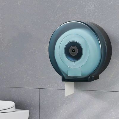 Lockable ABS Round Paper Towel Dispenser Wall Mounted Dark Green