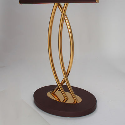 Customized Golden Metal Sign Holder Hotel Restaurant Metal Sign Stand