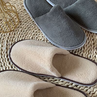 Unisex Disposable Hotel Slippers Non Slip White Hotel Slippers