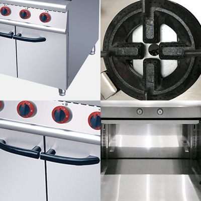 Gas Kitchen Basic Cooking Equipment  Stove 6 Burner For Commencial Restaurant