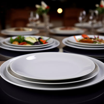White Ceramic Plate Porcelain Dinner Set Ceramic White Dishes