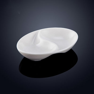 White Porcelain Dinner Set Polished Ceramic Dishes Modern