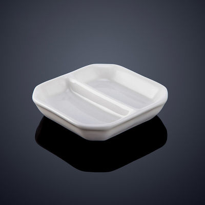 White Porcelain Dinner Set Polished Ceramic Dishes Modern
