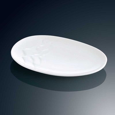 White Ceramic Square Plates Durable Porcelain Dessert Plate For Home