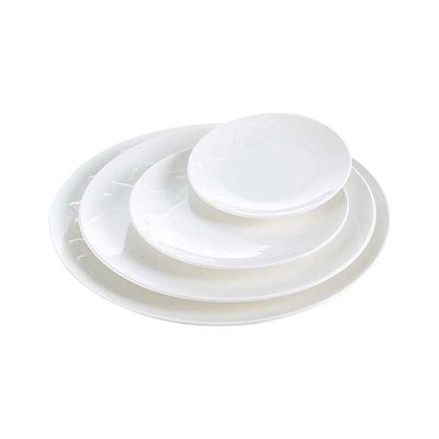 White Ceramic Square Plates Durable Porcelain Dessert Plate For Home