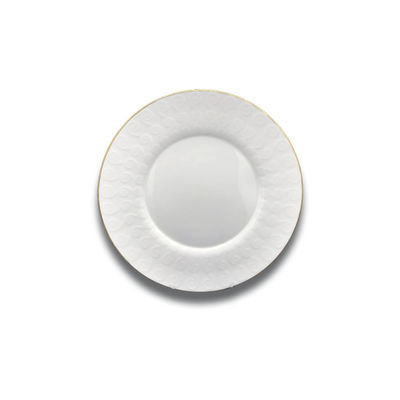 White On Glazed Ceramic Plates With Cover For Wedding Party