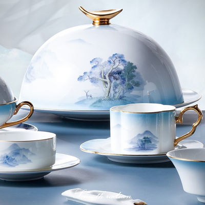 Eco Friendly Porcelain Dinner Set Sustainable Ceramic Bowl Plates