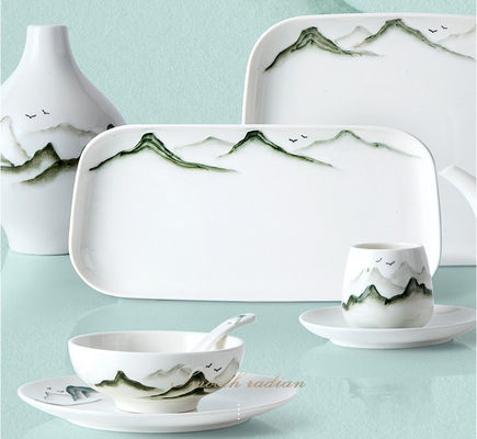 Customized Restaurant Hotel Fine Dinner Set China Ceramic Porcelain Dinnerware