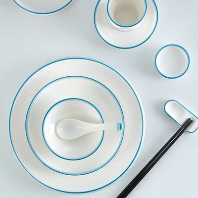 Food Safe Porcelain Tableware Set Hotel Porcelain White Dinnerware