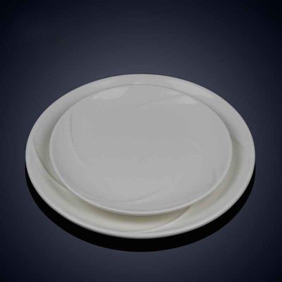 White Round Porcelain Dinner Set Microwave Safe Ceramic Dinner Plates