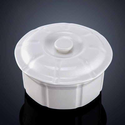 White Ceramic Porcelain Soup Bowl Stock Pots For Hotel Restaurant Home