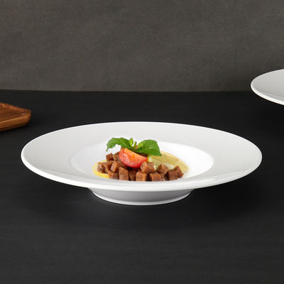 Bulk White China Hotelware Saucer Ceramic Soup Plate 7 Inches Dinnerware Sets