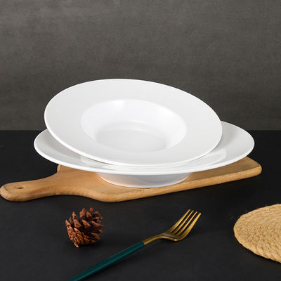 Bulk White China Hotelware Saucer Ceramic Soup Plate 7 Inches Dinnerware Sets