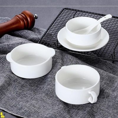 Microwave Oven Safe For Breakfast Cereal Kitchen Ceramic Bowl With Handles