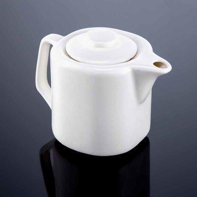 Royal Ware 750ml Porcelain Coffee Pot White Ceramic Teapot For Restaurants