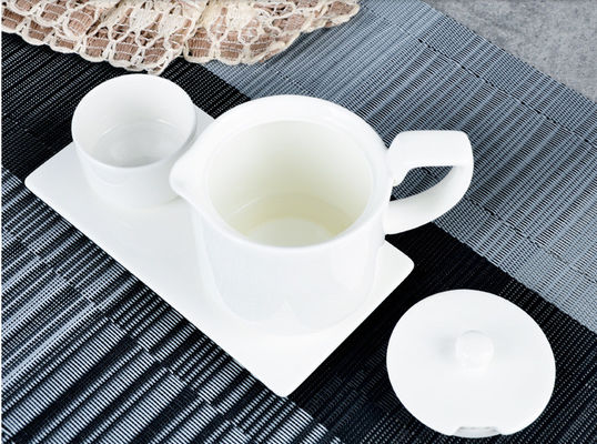 Royal Ware 750ml Porcelain Coffee Pot White Ceramic Teapot For Restaurants
