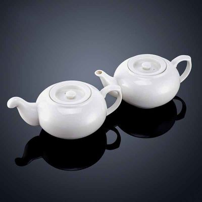 Ceramic teapot set New Bone China White Round Porcelain tea pot with cup