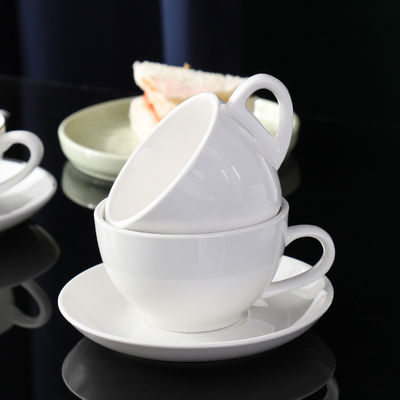 Custom Logo Bone China Classic Cafe Coffee Cupsets White Ceramic Coffee Mug