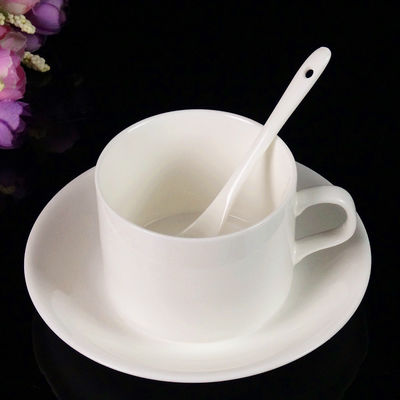 European Style Coffee Cup Set Bone China 3-Piece Ceramic For Hotel