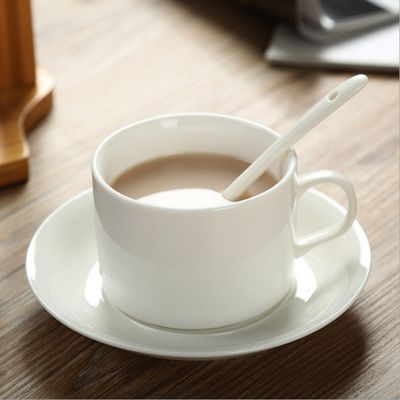 European Style Coffee Cup Set Bone China 3-Piece Ceramic For Hotel