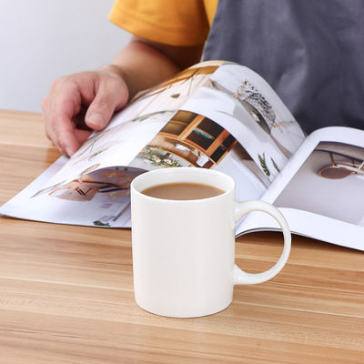 Simple Style Home White Ceramic Water Office Tea Cup Stackable Coffee Mugs