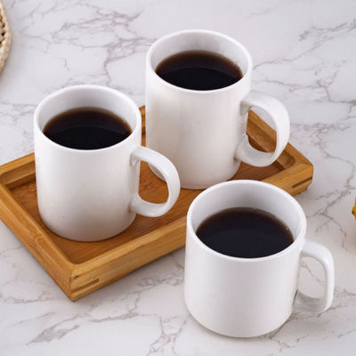 White Ceramic Coffee Cup White Porcelain Tea mug Ceramic For Customized Logo
