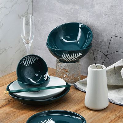 Ceramic Ramen Salad Nordic Porcelain Baking Bowls Dinner Set For Kitchen