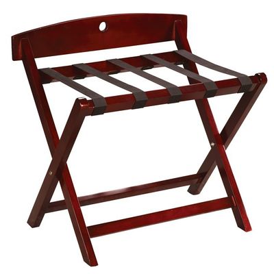 Hotel 6 Black Straps Wooden Luggage Racks For Suitcases