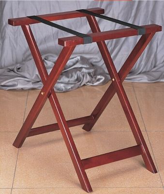 Hotel 6 Black Straps Wooden Luggage Racks For Suitcases