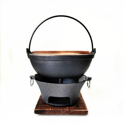 Nonstick Cast Iron Outdoor Cooker Cooking Pot Cookware Shabu Shabu Hot Pot