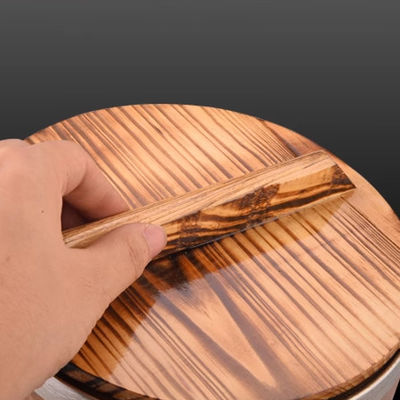 1L-30L Finished Wooden Rice Bucket Wooden Rice Barrel Cylinder