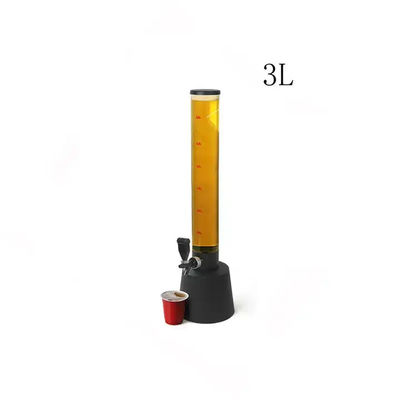 Plastic 3L Beverage Tower Coffee Bar Equipment Black Beer Tower