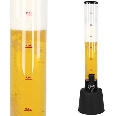 Plastic 3L Beverage Tower Coffee Bar Equipment Black Beer Tower