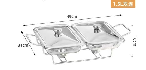Buffet Food Warmer 2 Quart Chafing Dish For Restaurant Serving