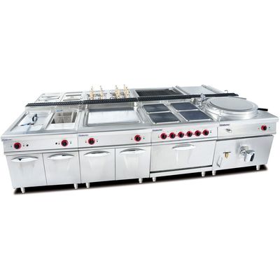Commercial Catering Equipment For Restaurant Kitchen Gas Griddle With Cabinet
