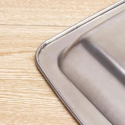 Canteen 3 Compartment Steel Plates Tableware And Utensils For Hotels