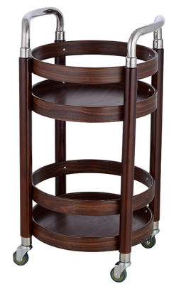 Titanium 2 Tier Wine Serving Cart Walnut Dining Room Serving Carts
