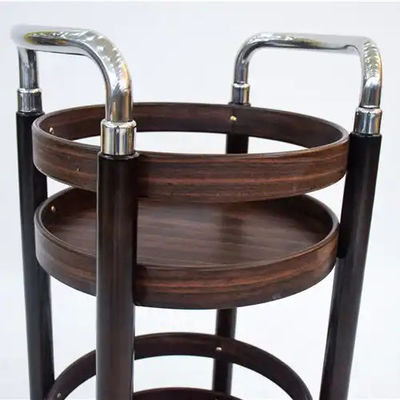 Titanium 2 Tier Wine Serving Cart Walnut Dining Room Serving Carts
