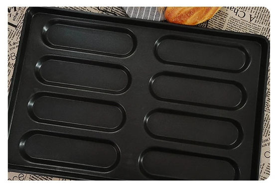Rectangular Hot Dog Bun Baking Pan OEM Hamburger Bun Pans Bakeware