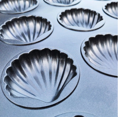 Aluminum Shell Shaped Cake Pan Commercial Bakery Equipment Black