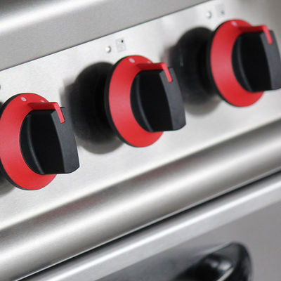 CE 6 Burner Gas Range Commercial Cooking Equipments With Cabinet