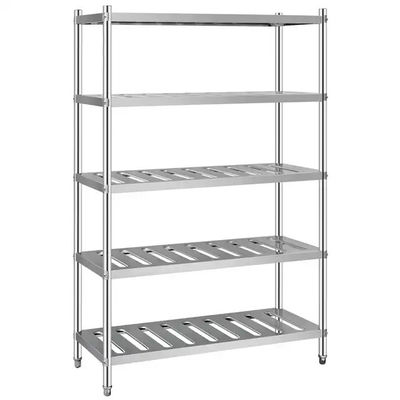Hotel Stainless Steel Shelving Slatted Steel Rack For Kitchen