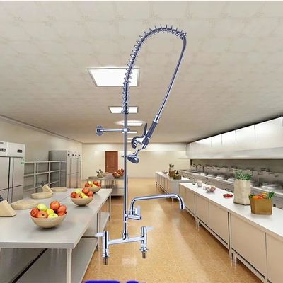 Flexible Pre Rinse Sink Mixer Deck Mount Commercial Sink Sprayer