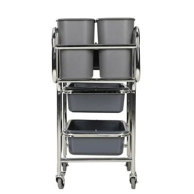 3 Tier Stainless Steel Trolley Hotel Cleaning Supplies 3 Tier Service Trolley