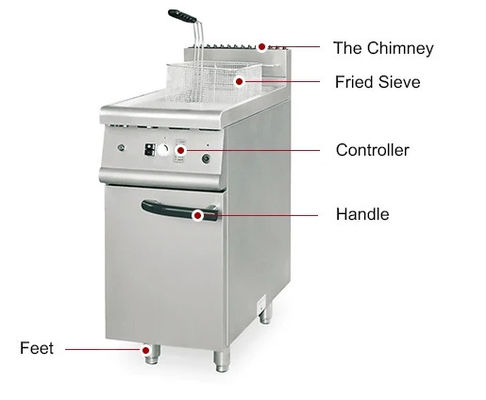 Potato Frying Machine Commercial Cooking Equipments For Restaurant