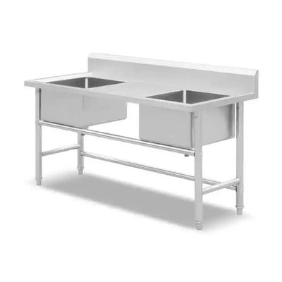 Kitchen Stainless Steel Table And Sink Food Prep Table With Sink