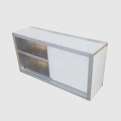 Cupboards Stainless Steel Table And Sink Wall Mounted Cabinet With Sliding Door